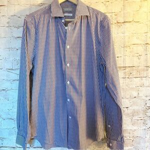 Michael Kors plaid travel stretch dress shirt